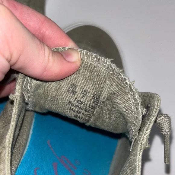 Blowfish Malibu army green casual slip on canvas sneakers - Picture 8 of 8